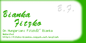 bianka fitzko business card